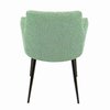 Lumisource Andrew Dining/Accent Chair in Black with Seafoam Green Fabric, PK 2 CH-ANDRW BKLGN2